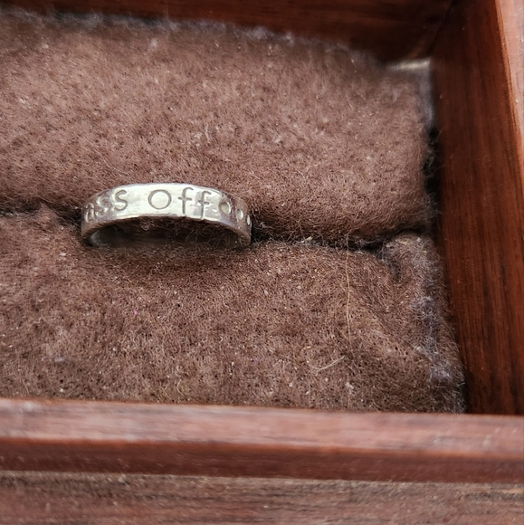 Sterling Silver "Dance Your A** Off" Engraved Ring Size 6.25 - Picture 3 of 9